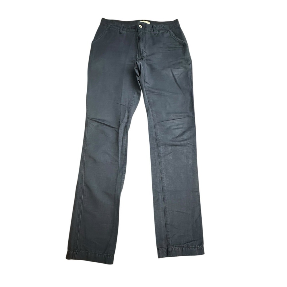 Taylor Stitch Pants Mens 31x33 Blue Linen Blend Chino Trousers Straight #IJ10-9